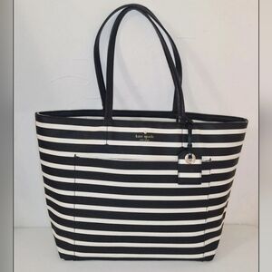 Kate Spade New York Hyde Lane Striped Riley Tote Purse Handbag RN 0102760